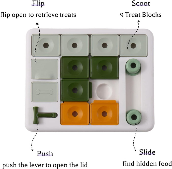 3-level dog treat puzzle toy