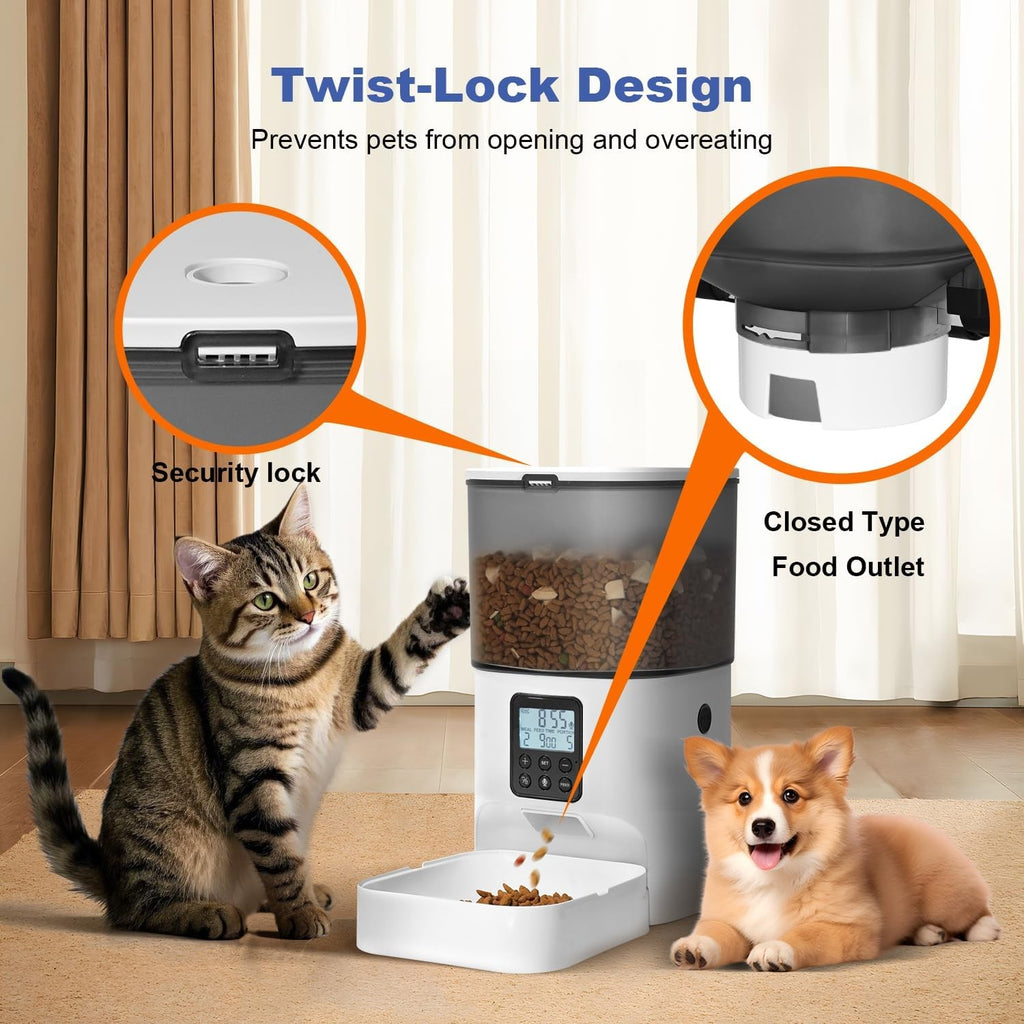 Automatic timed pet feeder 4 litre