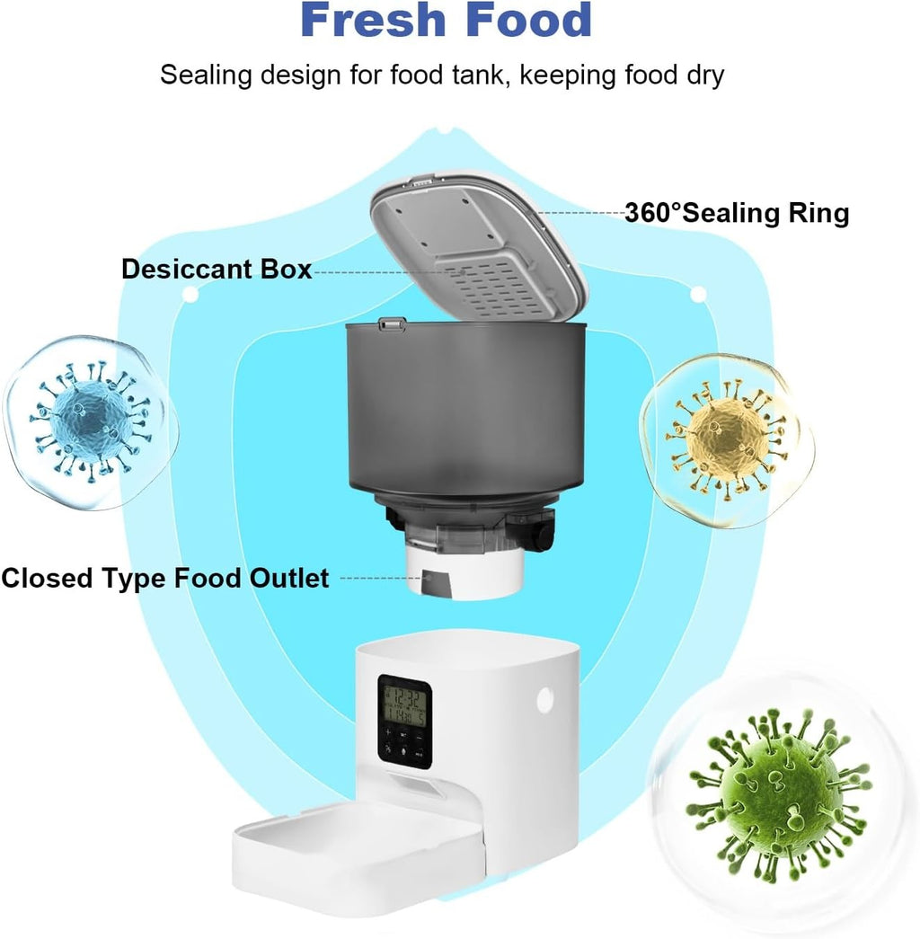 Automatic timed pet feeder 4 litre
