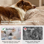 Calming faux fur donut dog bed