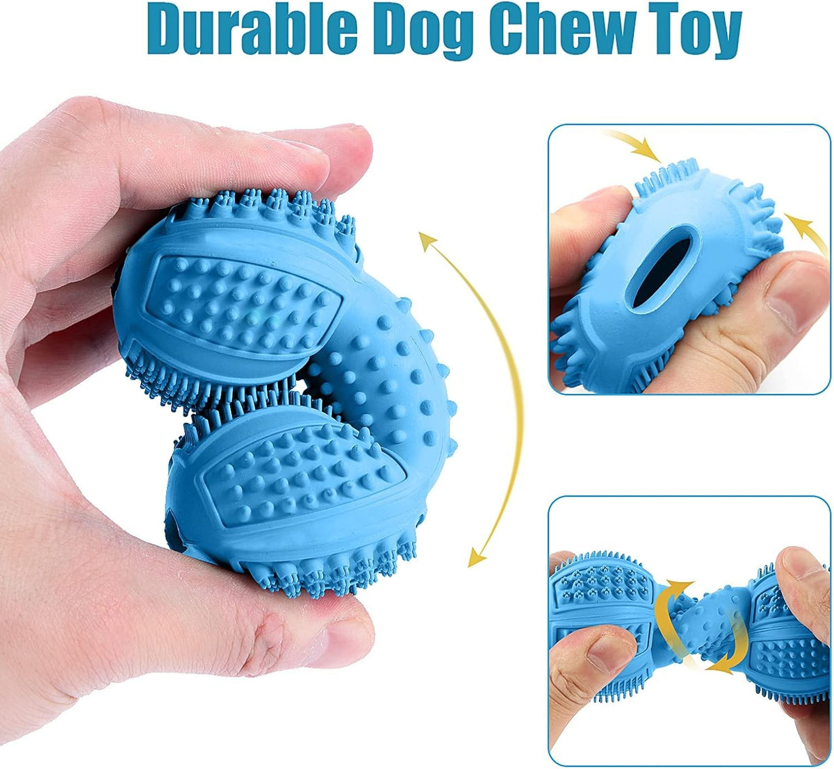 Natural rubber dog chew toys 3 pack