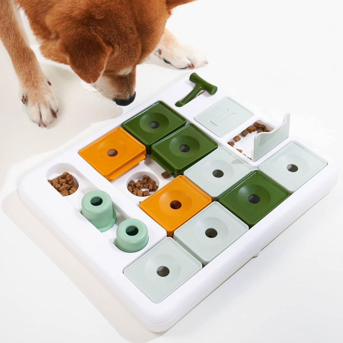 3-level dog treat puzzle toy