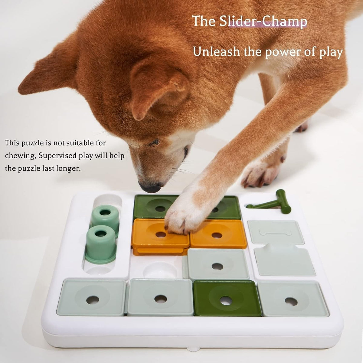 3-level dog treat puzzle toy