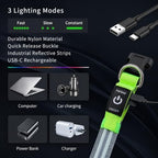 Rechargeable LED light-up dog collar