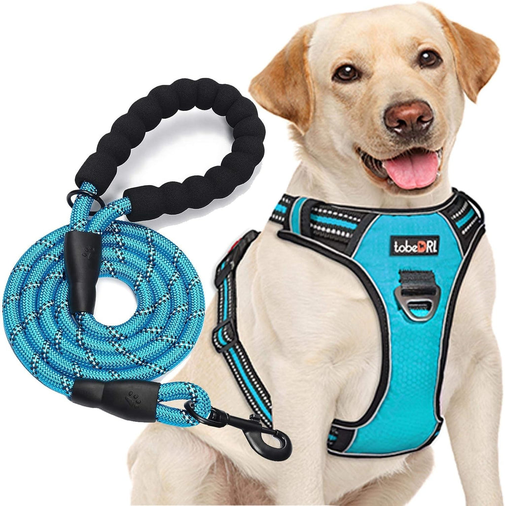 No-pull reflective dog harness