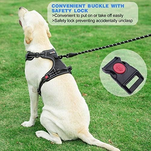 No-pull reflective dog harness