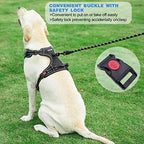 No-pull reflective dog harness