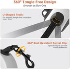 16ft retractable dog leash with LED light