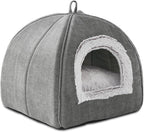 Self-warming foldable cat cave bed