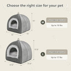 Self-warming foldable cat cave bed