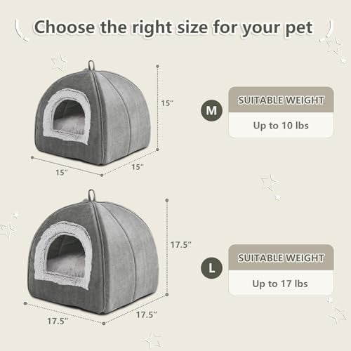 Self-warming foldable cat cave bed