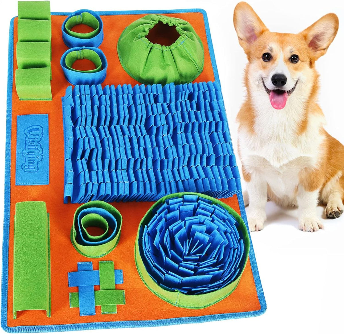 Snuffle mat for dogs enrichment
