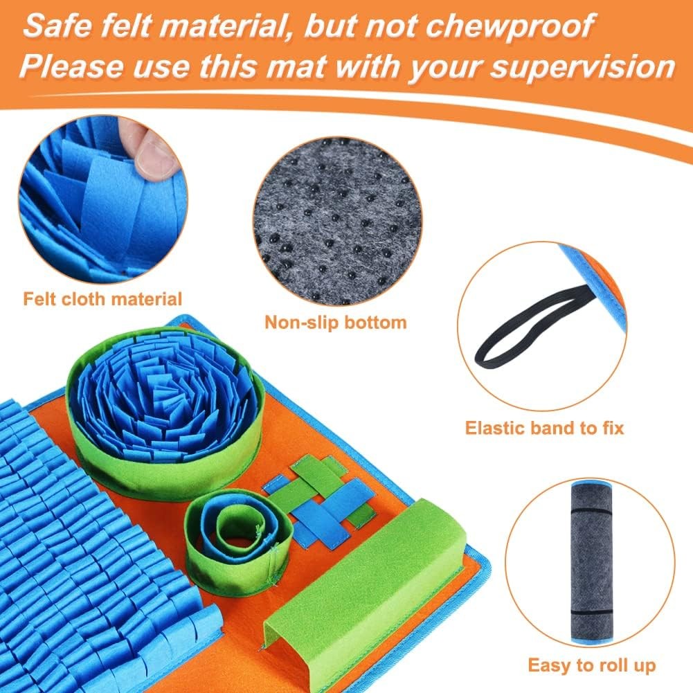 Snuffle mat for dogs enrichment