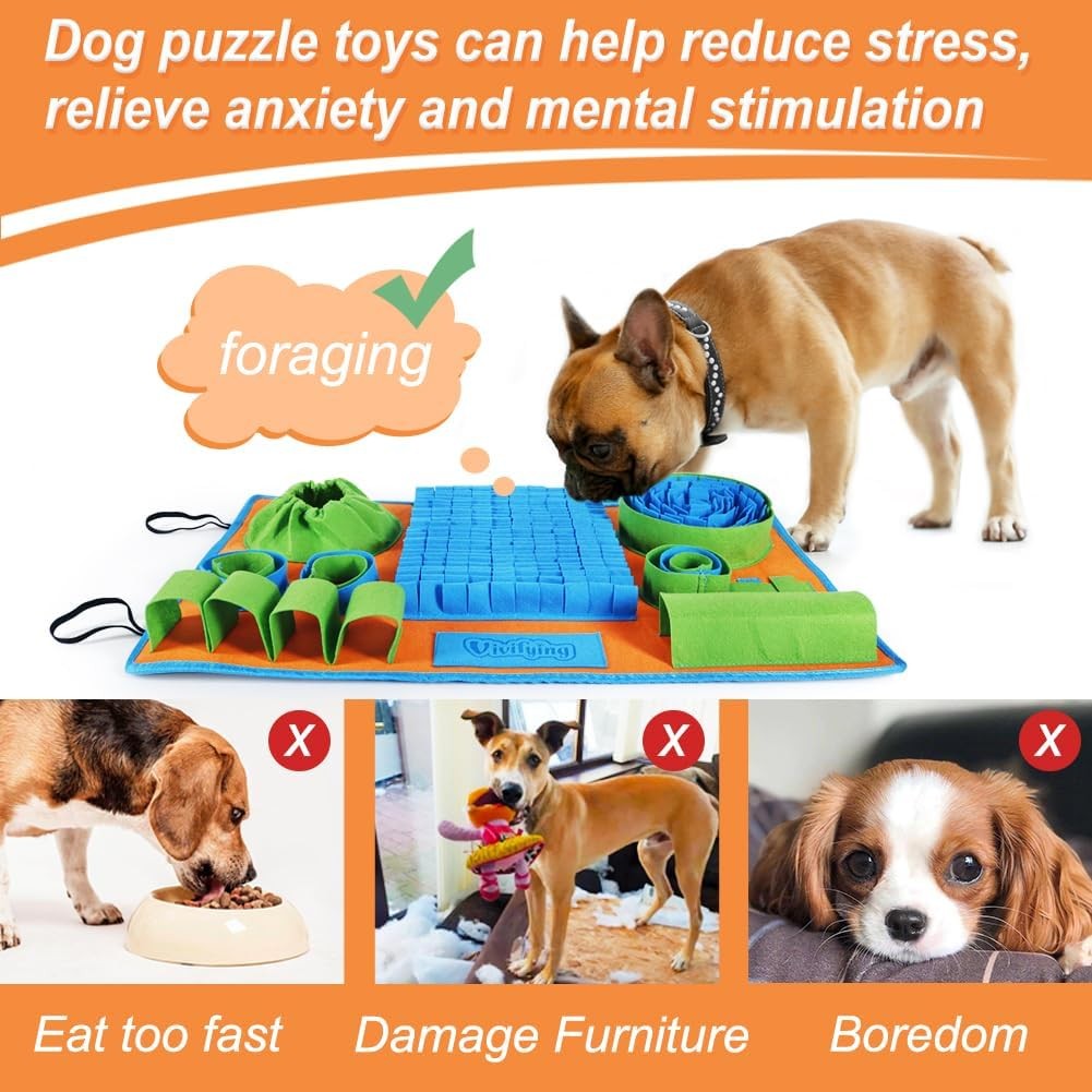 Snuffle mat for dogs enrichment