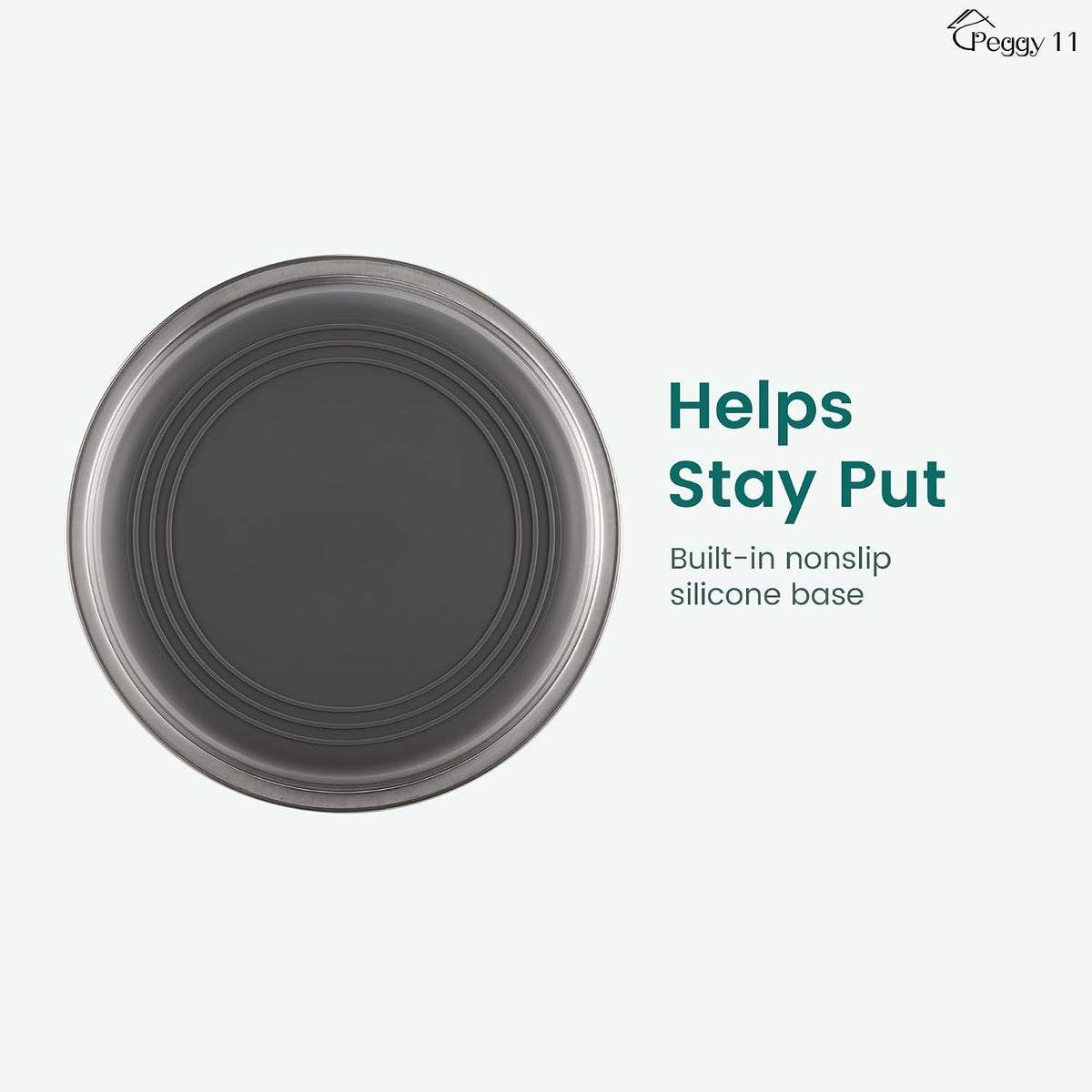 Stainless steel non-slip dog bowls set of 2