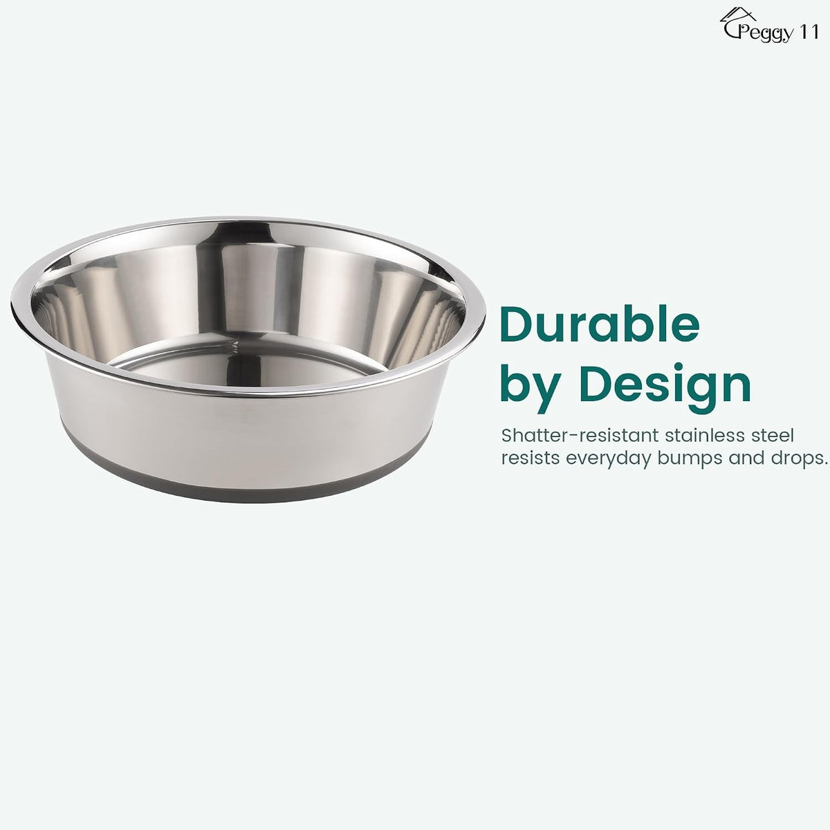 Stainless steel non-slip dog bowls set of 2