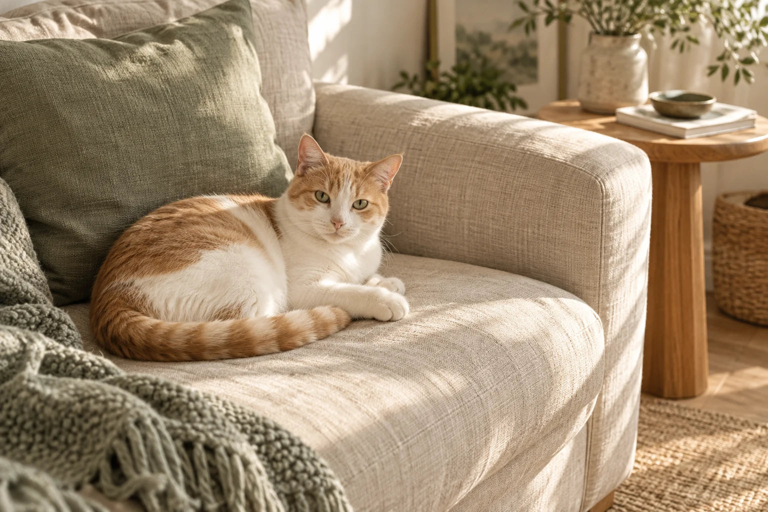 A quiet, sunlit moment at home with a much-loved pet