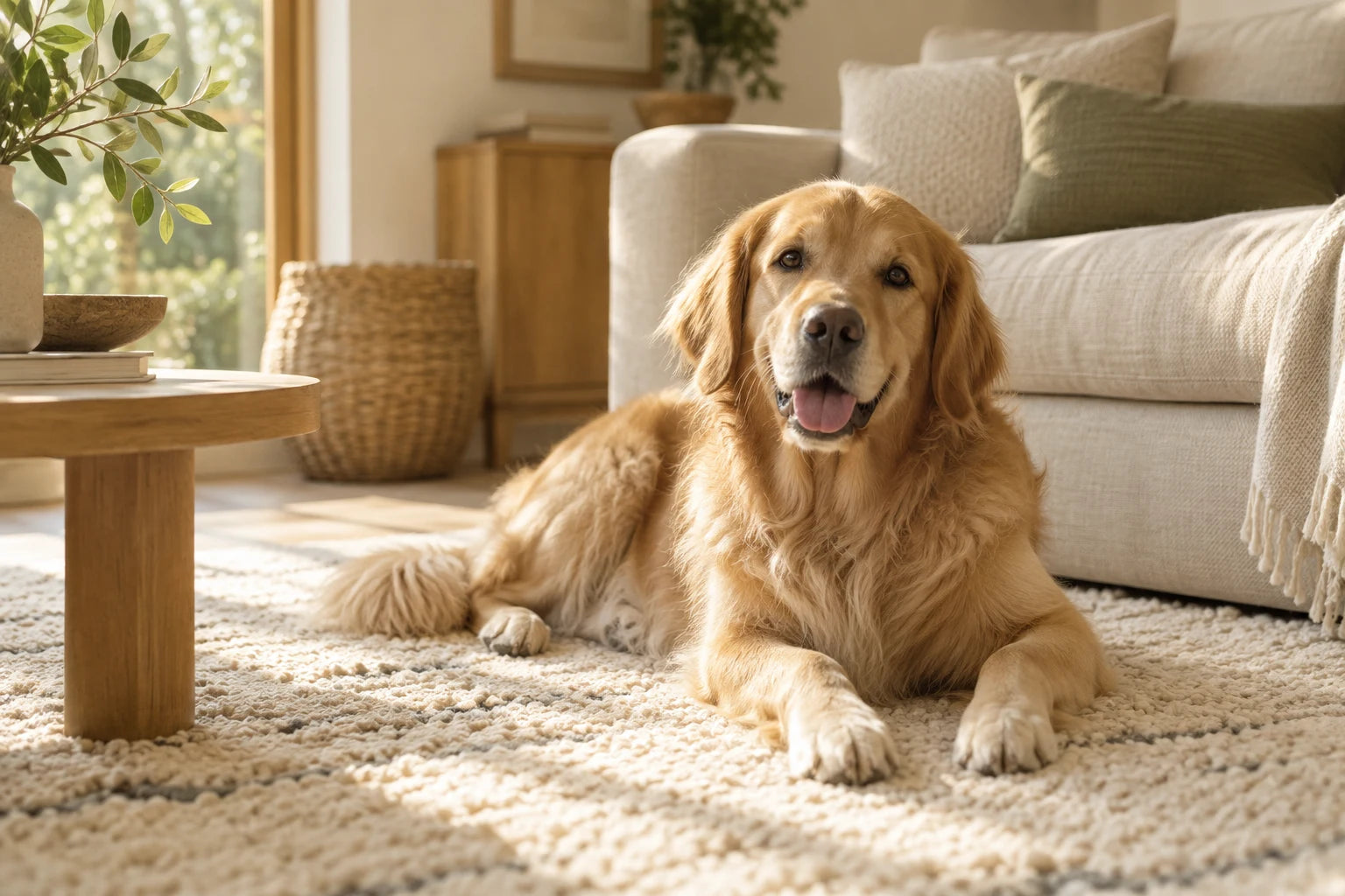 A quiet, sunlit moment at home with a much-loved pet
